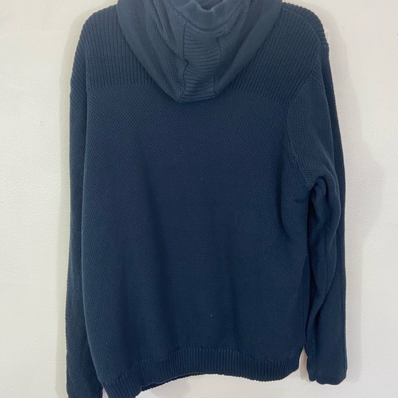 Carbon 2 Cobalt Men's Sweater Cardigan Sherpa Lined Hoodie Pockets Full Zip L - Picture 2 of 13
